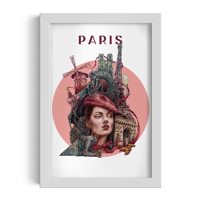 Schilderij met witte lijst Parijs
