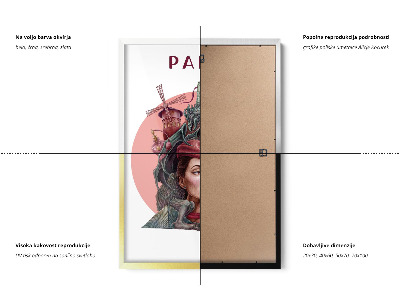 Schilderij met witte lijst Parijs