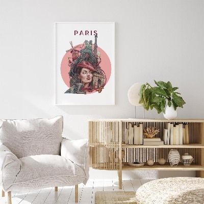 Schilderij met witte lijst Parijs