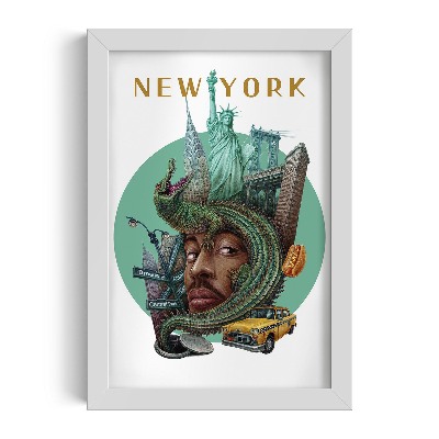 Schilderij met witte lijst New York