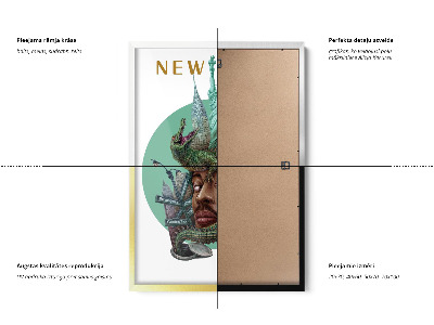 Schilderij met witte lijst New York