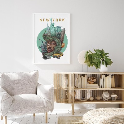 Schilderij met witte lijst New York