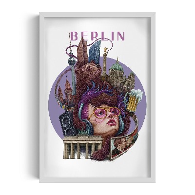 Schilderij met witte lijst Berlijn