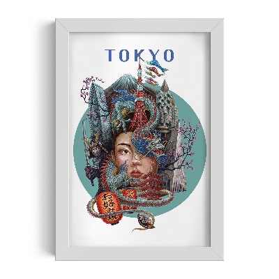 Schilderij met witte lijst Tokio