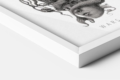 Schilderij met witte lijst Warschau Zwart-Wit