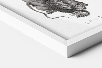 Schilderij met witte lijst Londen Zwart-Wit