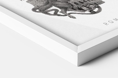 Schilderij met witte lijst Rome Zwart-Wit