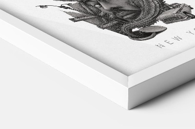 Schilderij met witte lijst New York Zwart-Wit