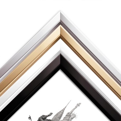 Schilderij met witte lijst New York Zwart-Wit