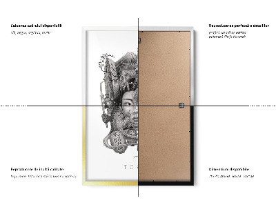 Schilderij met witte lijst Tokio Zwart-Wit