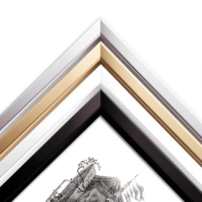 Schilderij met witte lijst Tokio Zwart-Wit