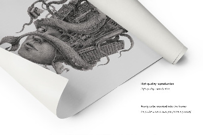 Schilderij Warschau Zwart-Wit