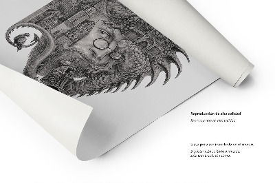 Schilderij Krakau Zwart-Wit