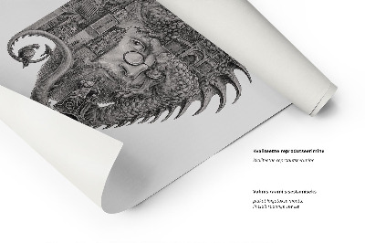 Schilderij Krakau Zwart-Wit