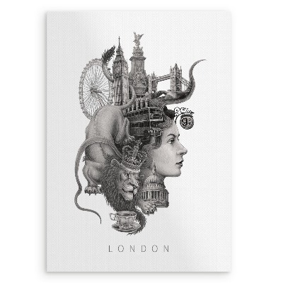 Schilderij Londen Zwart-Wit