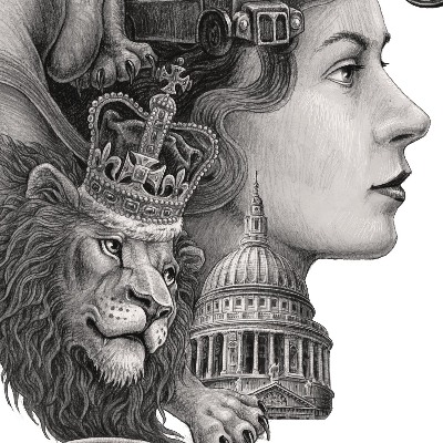 Schilderij Londen Zwart-Wit