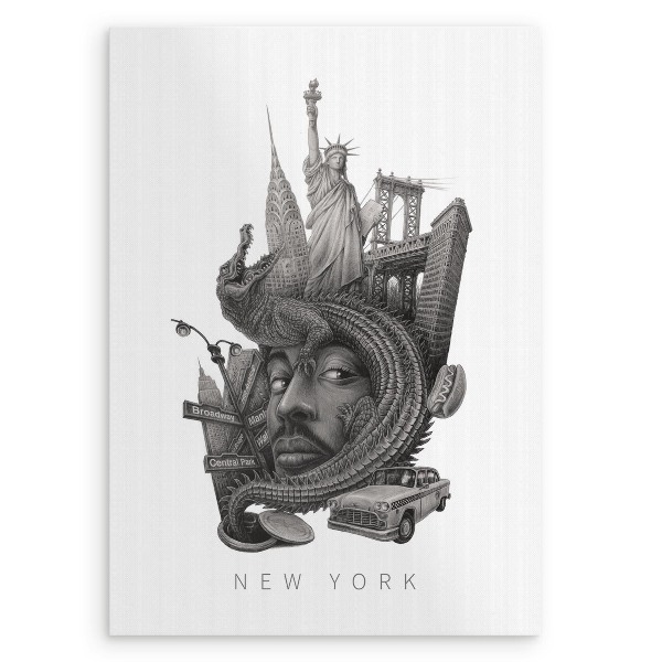 Schilderij New York Zwart-Wit