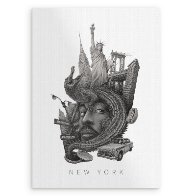 Schilderij New York Zwart-Wit