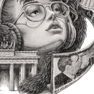 Schilderij Berlijn Zwart-Wit