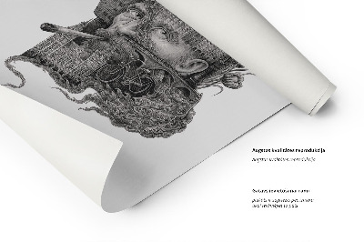 Schilderij Amsterdam Zwart-Wit