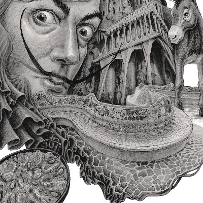 Schilderij Barcelona Zwart-Wit