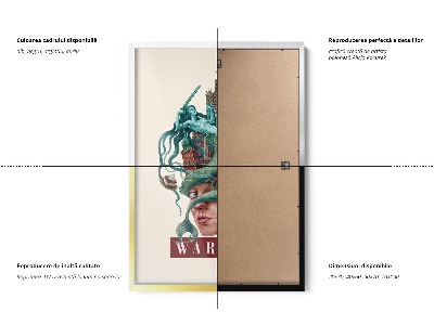 Schilderij met witte lijst Warschau Vintage