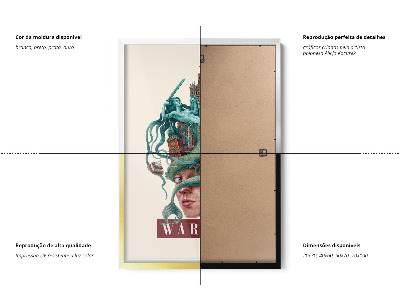 Schilderij met witte lijst Warschau Vintage