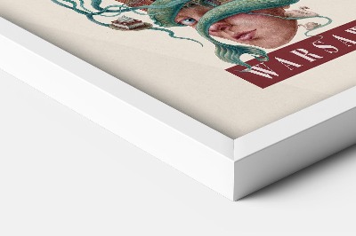 Schilderij met witte lijst Warschau Vintage