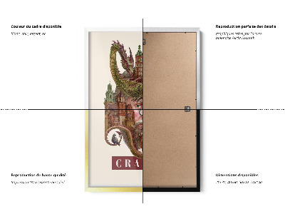 Schilderij met witte lijst Krakau Vintage