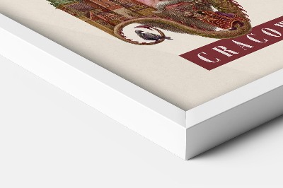 Schilderij met witte lijst Krakau Vintage