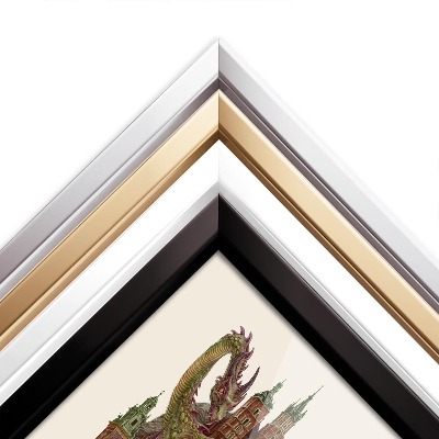 Schilderij met witte lijst Krakau Vintage