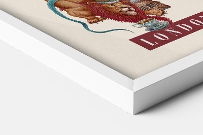 Schilderij met witte lijst Londen Vintage