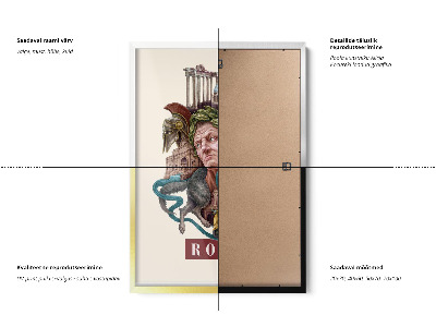 Schilderij met witte lijst Rome Vintage