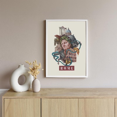 Schilderij met witte lijst Rome Vintage