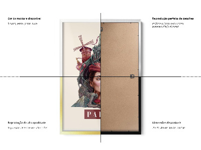 Schilderij met witte lijst Parijs Vintage