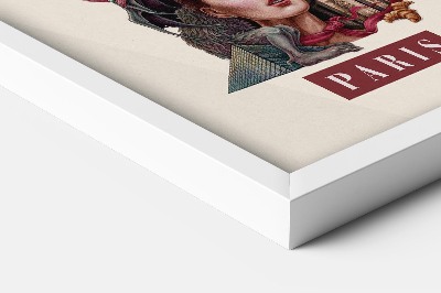 Schilderij met witte lijst Parijs Vintage