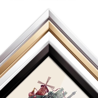 Schilderij met witte lijst Parijs Vintage