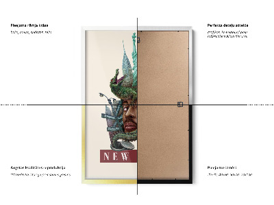 Schilderij met witte lijst New York Vintage