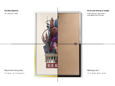 Schilderij met witte lijst Berlijn Vintage