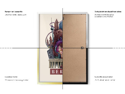 Schilderij met witte lijst Berlijn Vintage