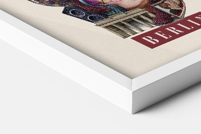 Schilderij met witte lijst Berlijn Vintage