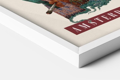 Schilderij met witte lijst Amsterdam Vintage