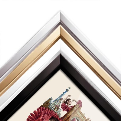 Schilderij met witte lijst Barcelona Vintage