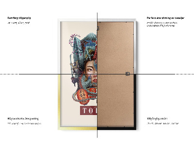 Schilderij met witte lijst Tokio Vintage