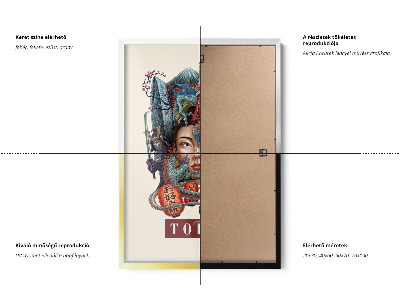 Schilderij met witte lijst Tokio Vintage