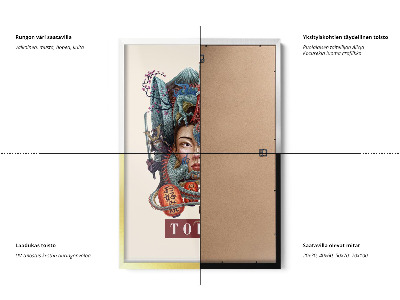 Schilderij met witte lijst Tokio Vintage