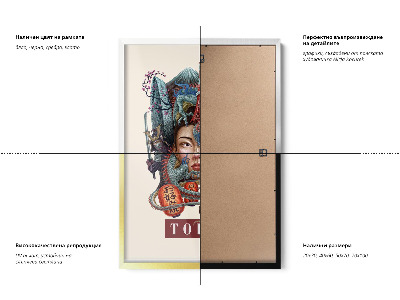 Schilderij met witte lijst Tokio Vintage