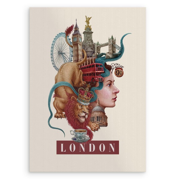 Schilderij Londen Vintage