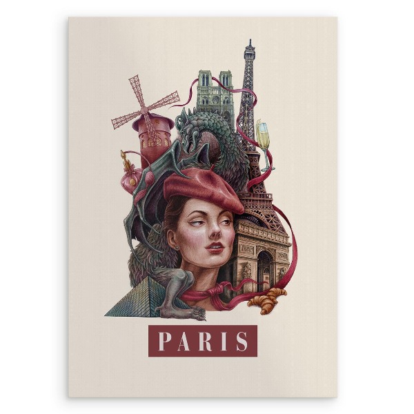 Schilderij Parijs Vintage