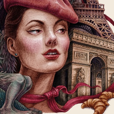 Schilderij Parijs Vintage